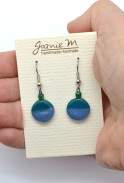 Color Blocked Round Earrings